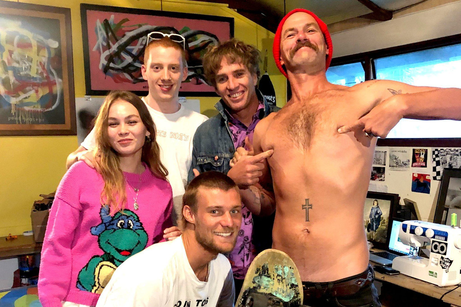 Zoe and Adam on tour with the Goons of Doom