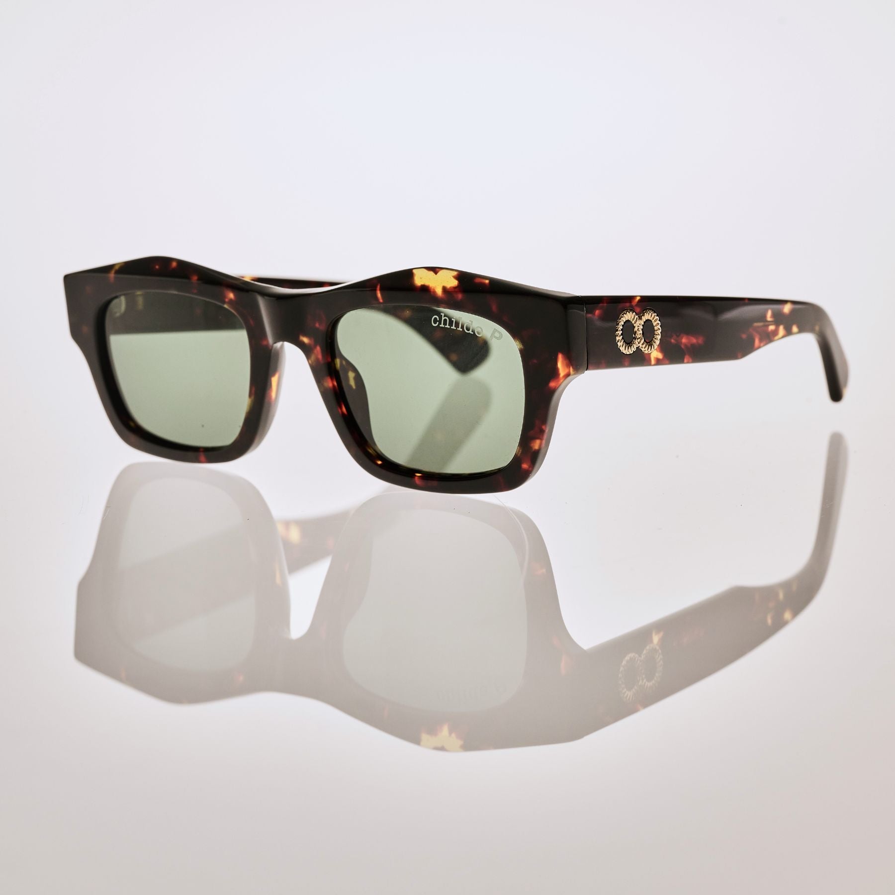 FOLSOM Gloss Havana Tort | Green Polarised Bio Lens