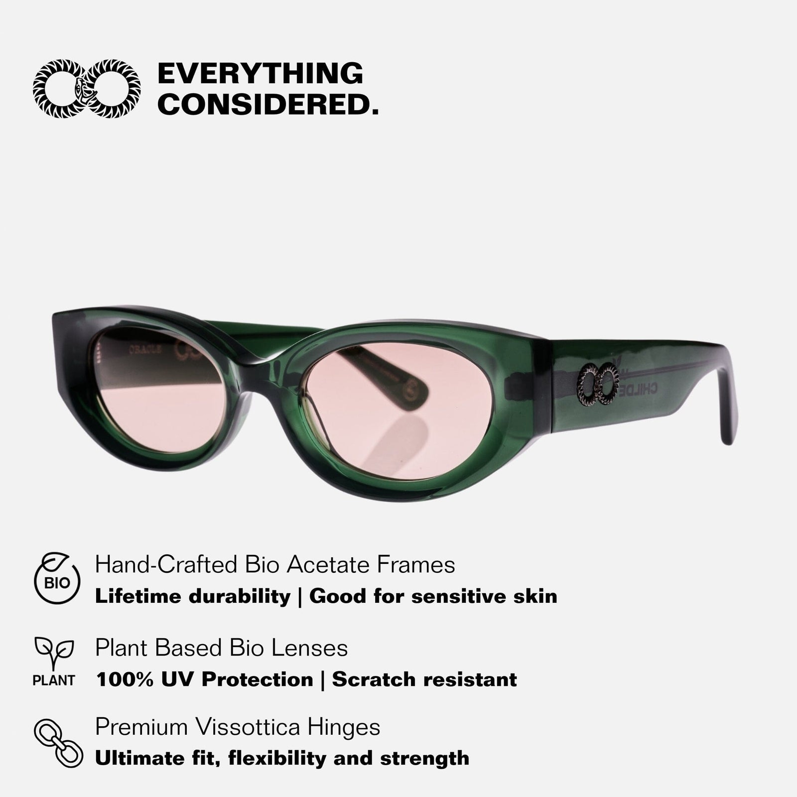 ORACLE Translucent Green | Rose Gradient Bio Lens
