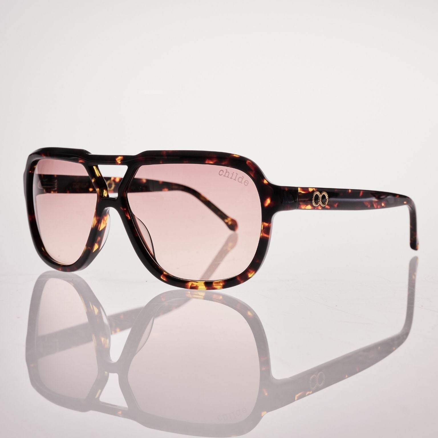 TREBLE.2.0 Gloss Havana Tort | Rose Gradient Bio Lens
