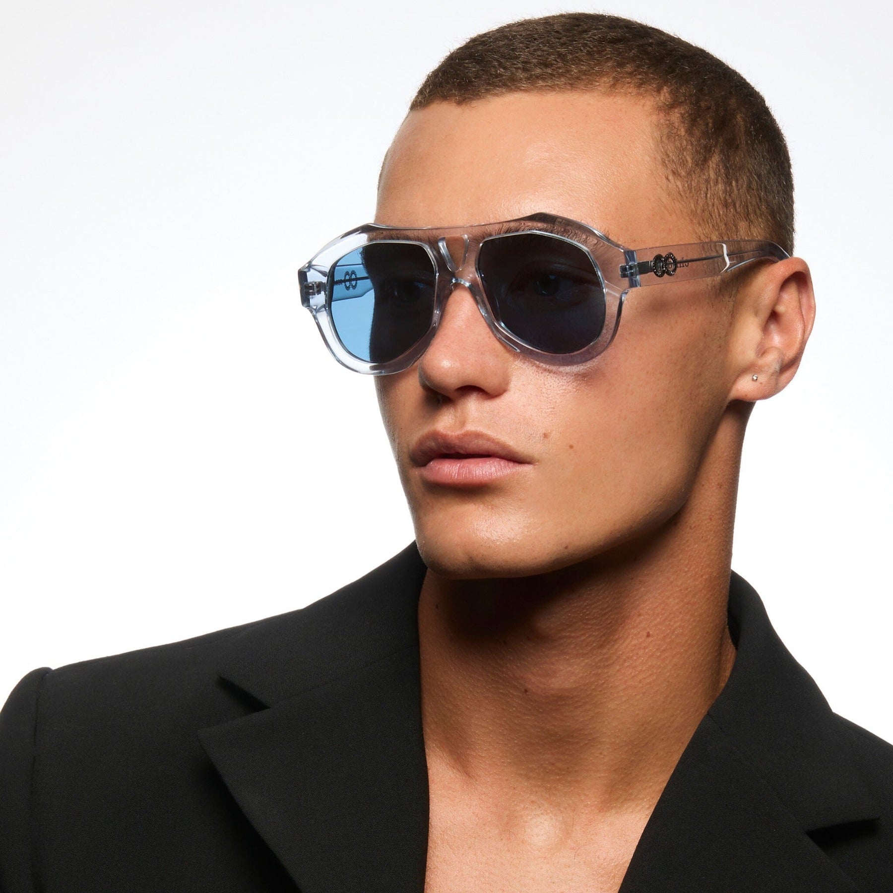 Aviator lines, turned up.