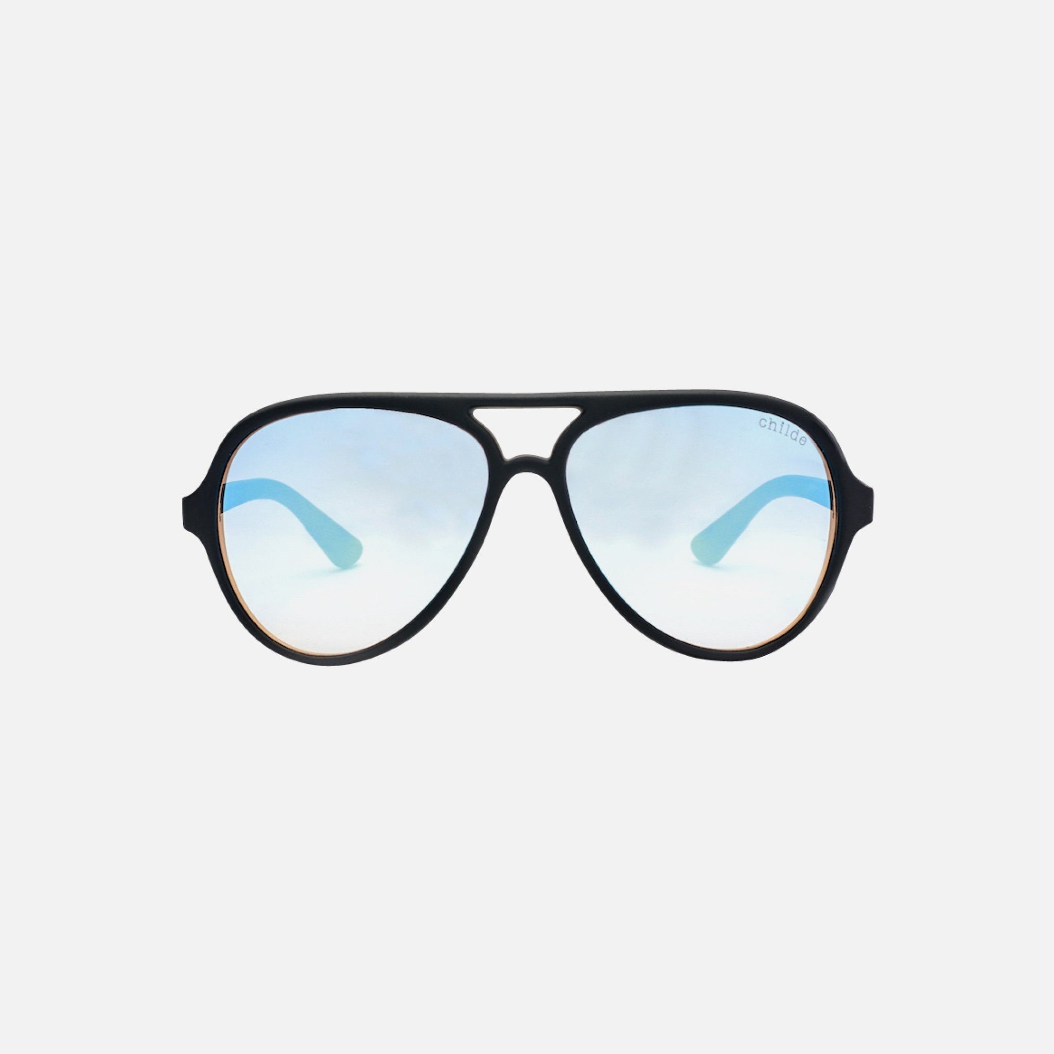 DELETE Matte Black | Double Gradient Rose / Sky Blue Mirror Flash Lens