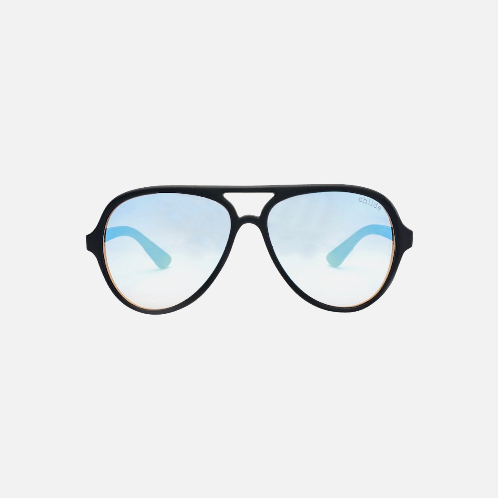 DELETE Matte Black | Double Gradient Rose / Sky Blue Mirror Flash Lens