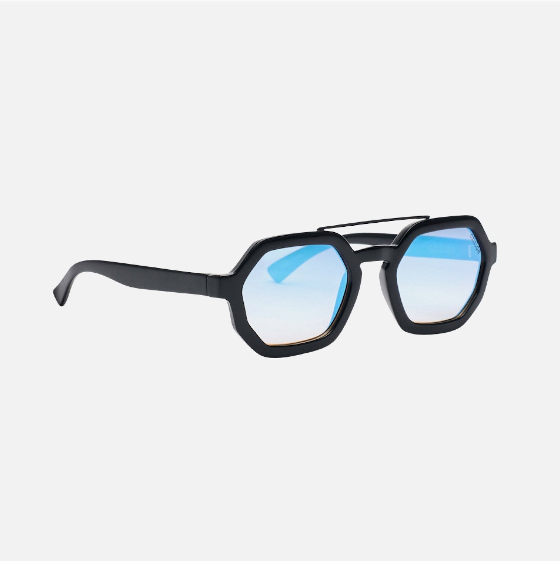 EXIT-B Gloss Black | Rose Gradient / Sky Blue Mirror Lens