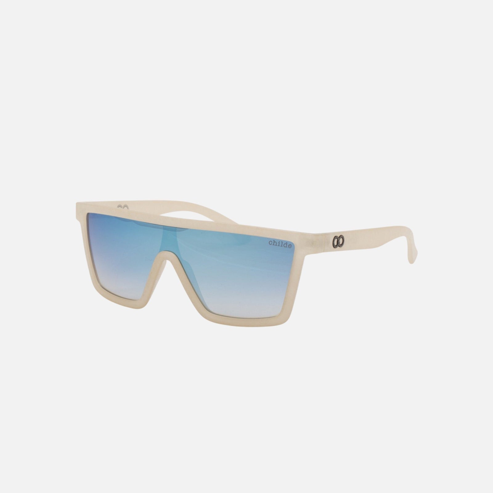 LID Pearlescent White | Rose Dble Gradient / Blue Flash Lens