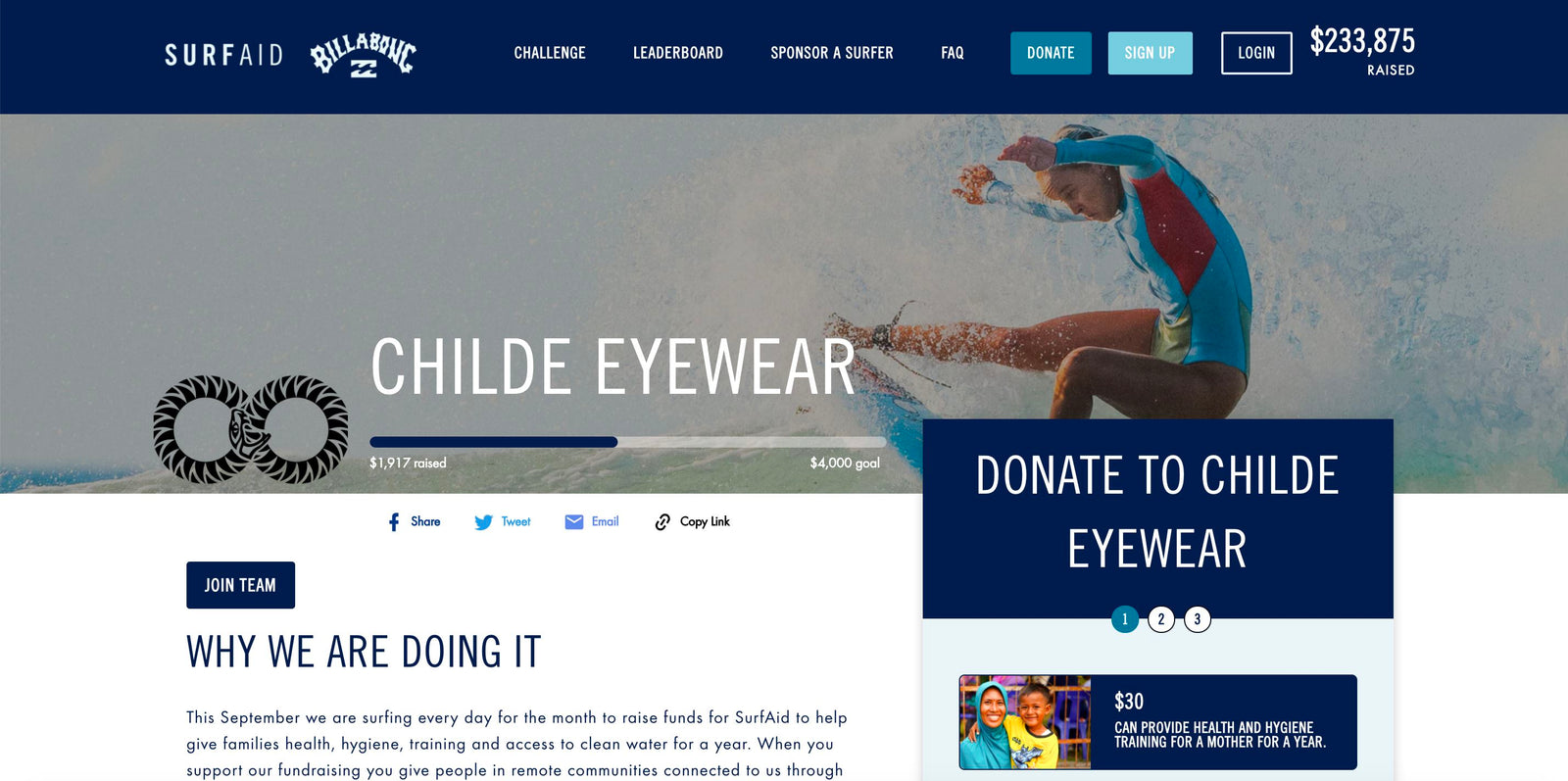 Make A Wave in September for Surf Aid Charity