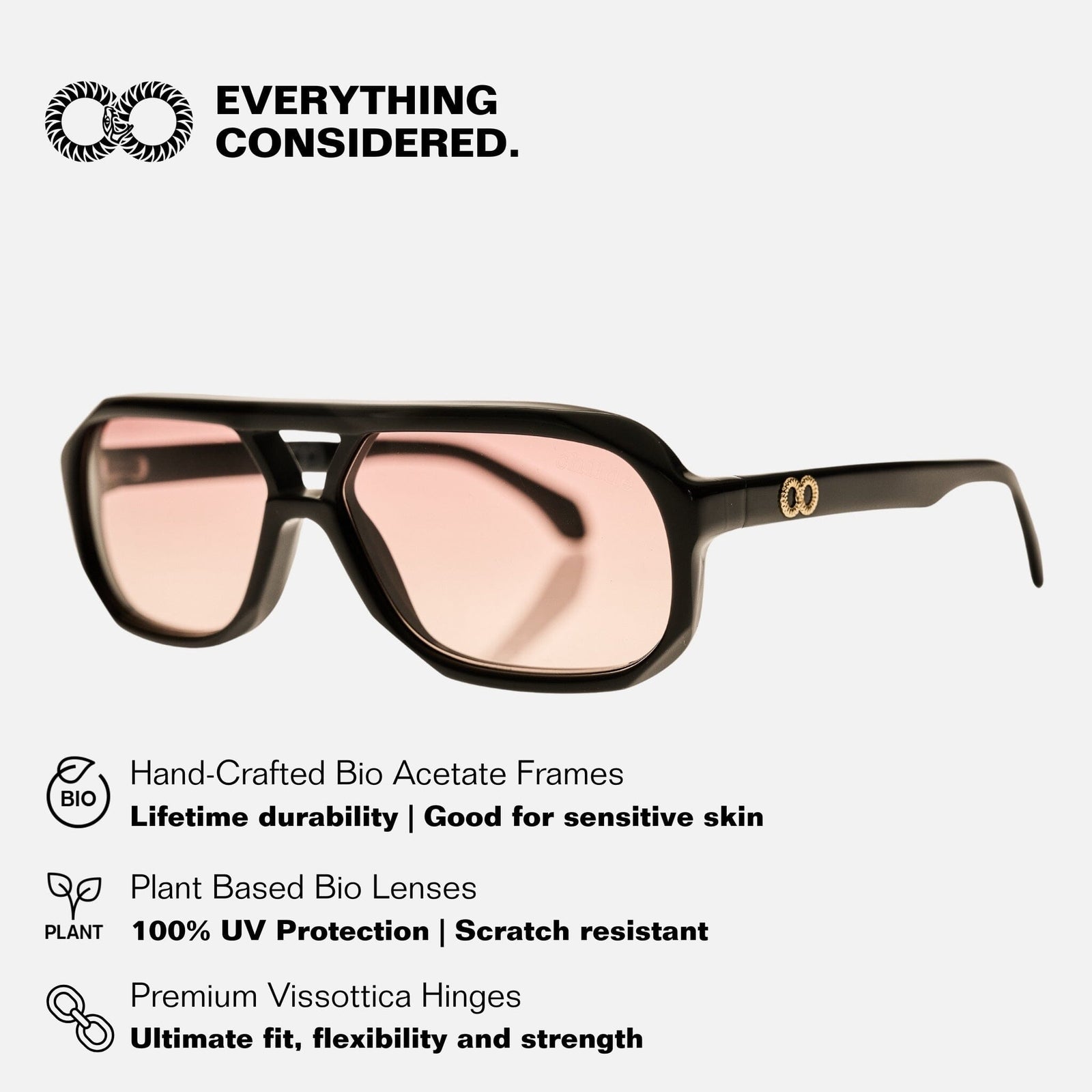 AUDIO Gloss Black | Rose Gradient Bio Lens