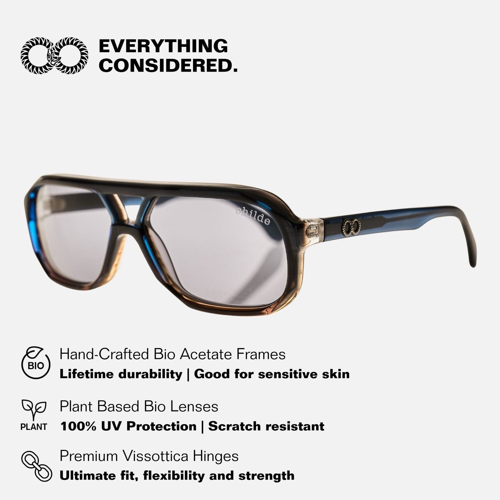 AUDIO Sunset Blue Gradient | Grey Bio Lens