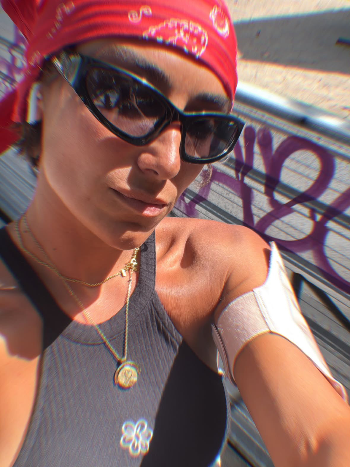 Ambre Victoire Damestoy wearing Childe Tomb sunglasses