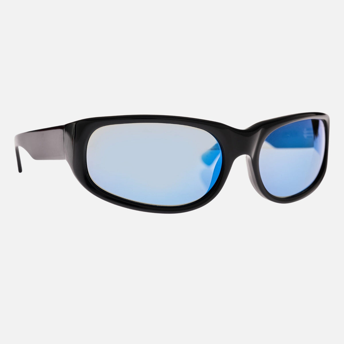 CYLINDER Gloss Black | Blue Chrome Polarised Bio Lens