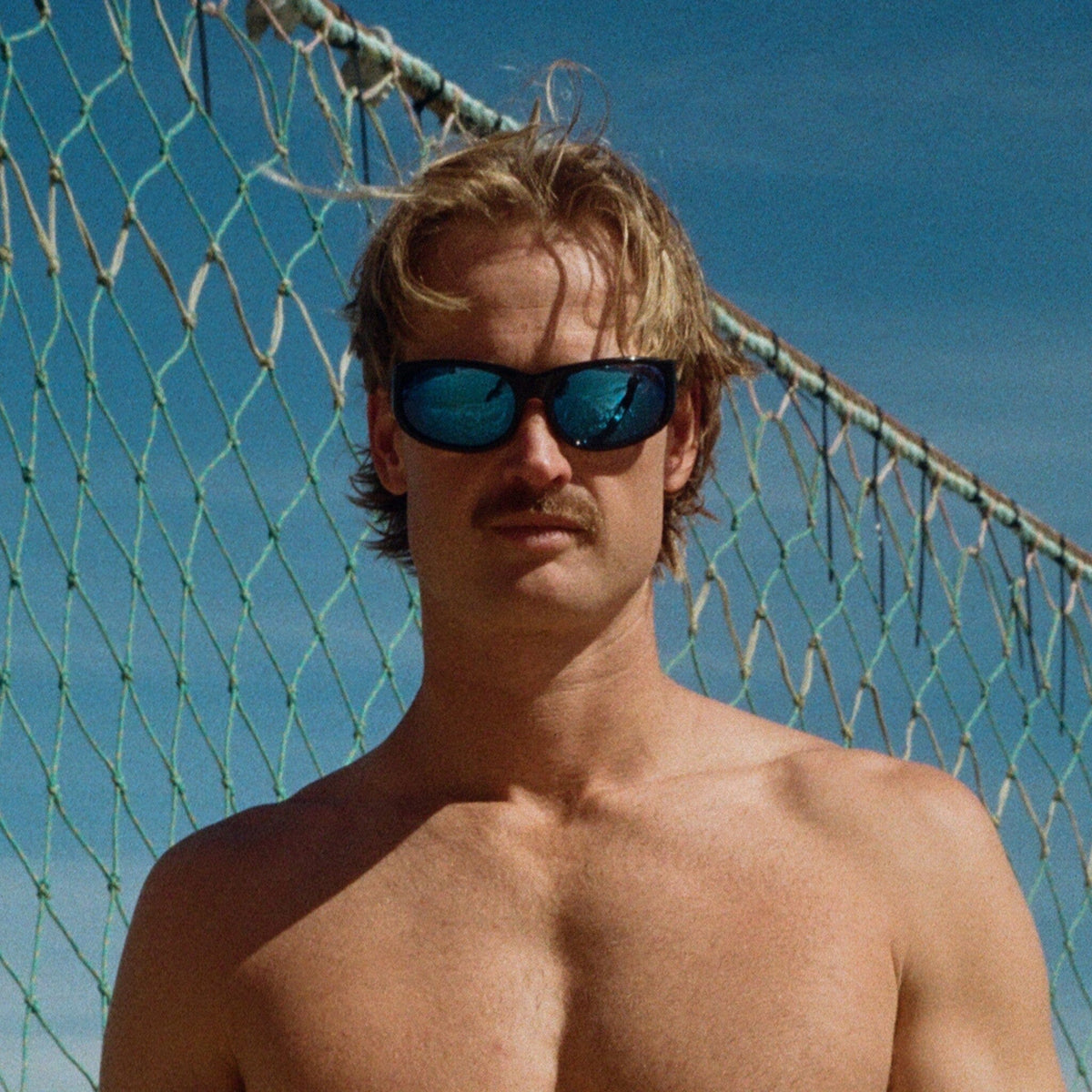 CYLINDER Gloss Black | Grey Polarised Blue Chrome Mirror Bio Lens