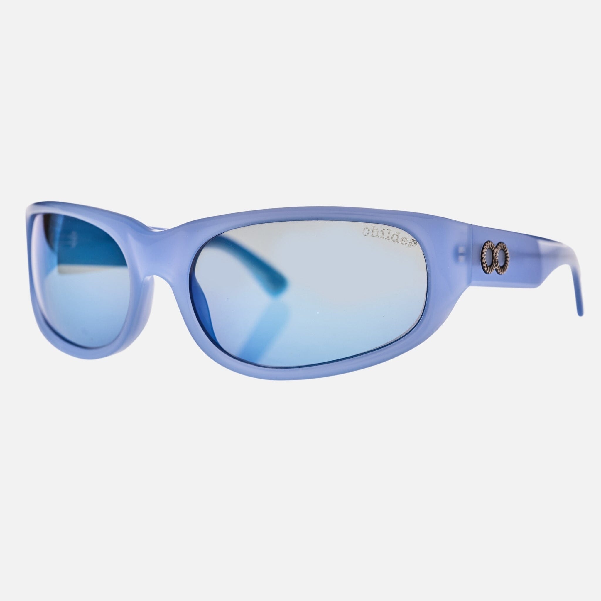 CYLINDER Pearl Sky Blue | Grey Polarised Blue Chrome Mirror Bio Lens