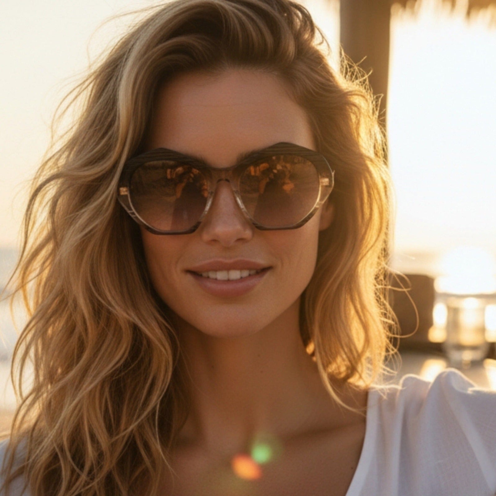 CYMBAL Brown Orange Fade | Rose Gradient Bio Lens