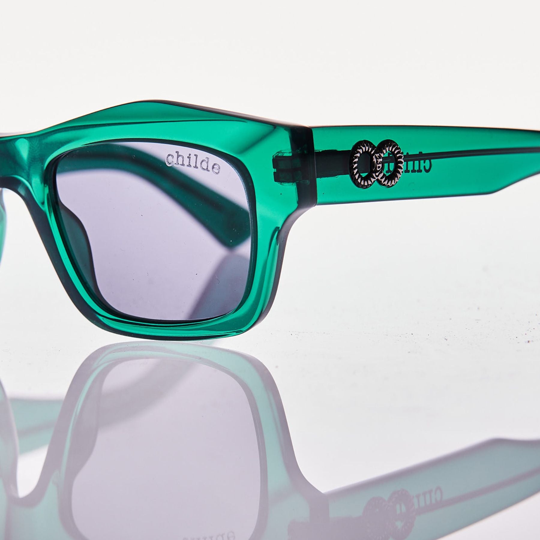 FOLSOM Deep Teal Green | Grey Bio Lens