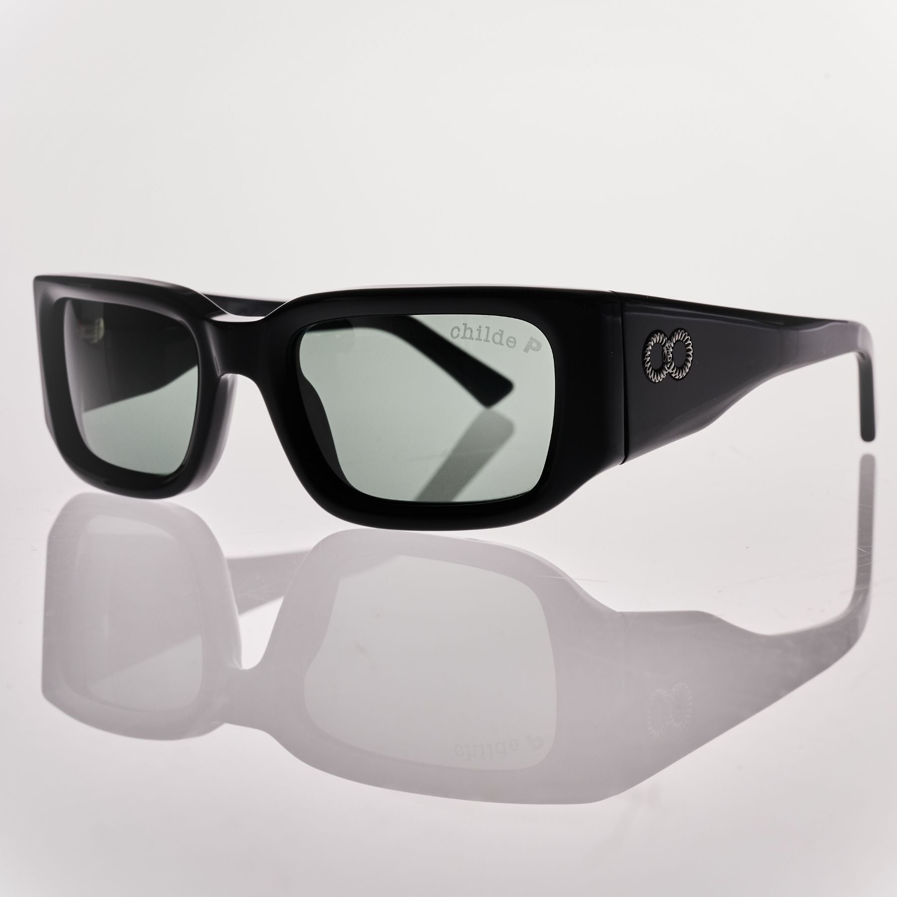 SoliTV Gloss Black | Green Polarised Bio Lens