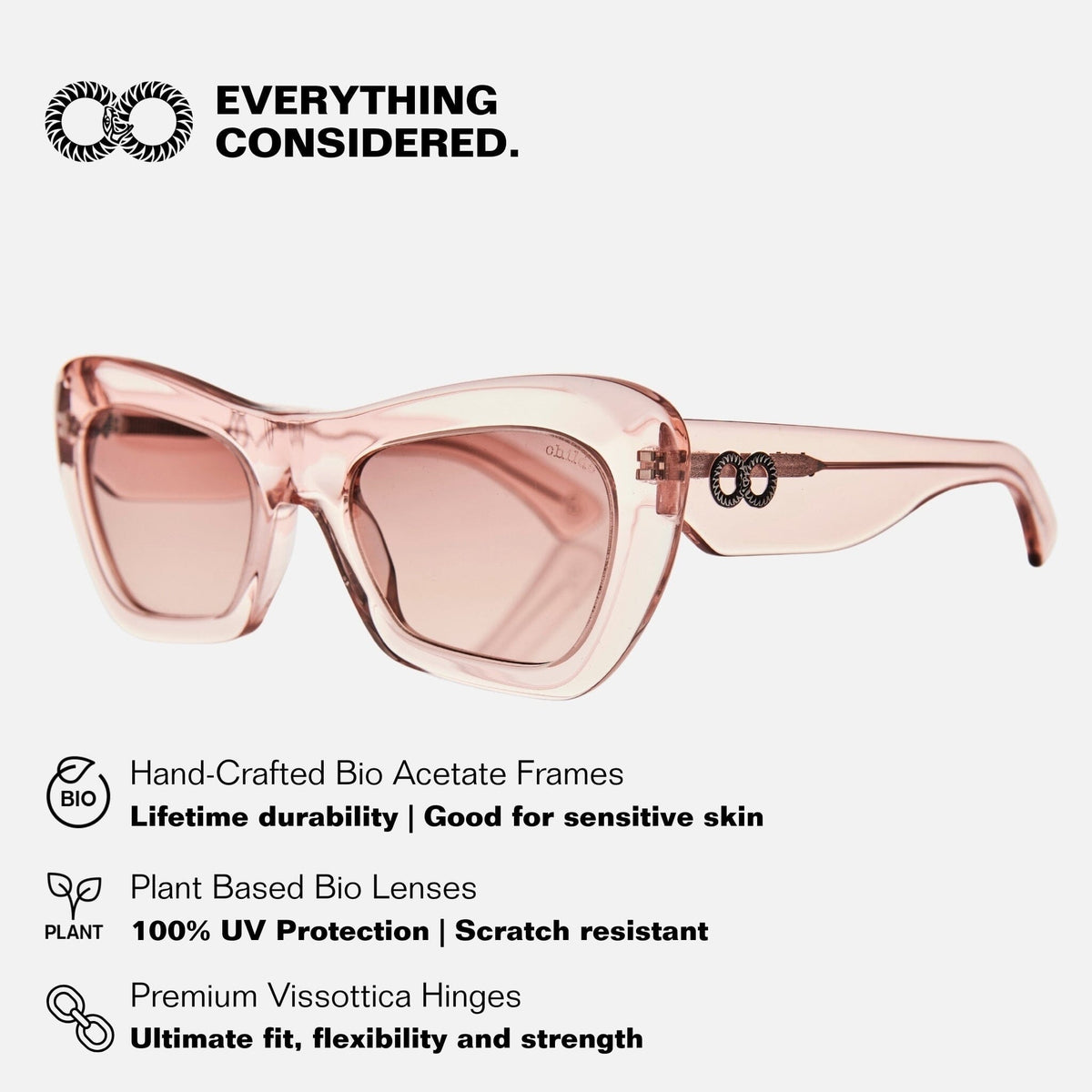 FARFALLE Bio-Acetate Romantic Pink | Rose Gradient Bio Lens