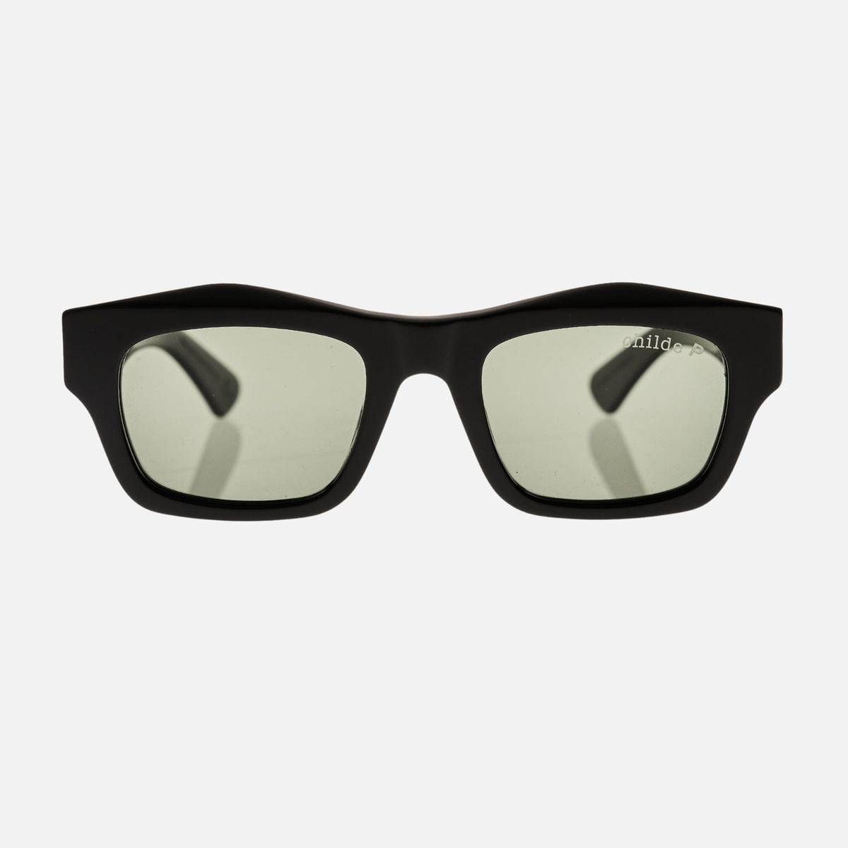 FOLSOM Bio-Acetate Gloss Black | Green Polarised Lens