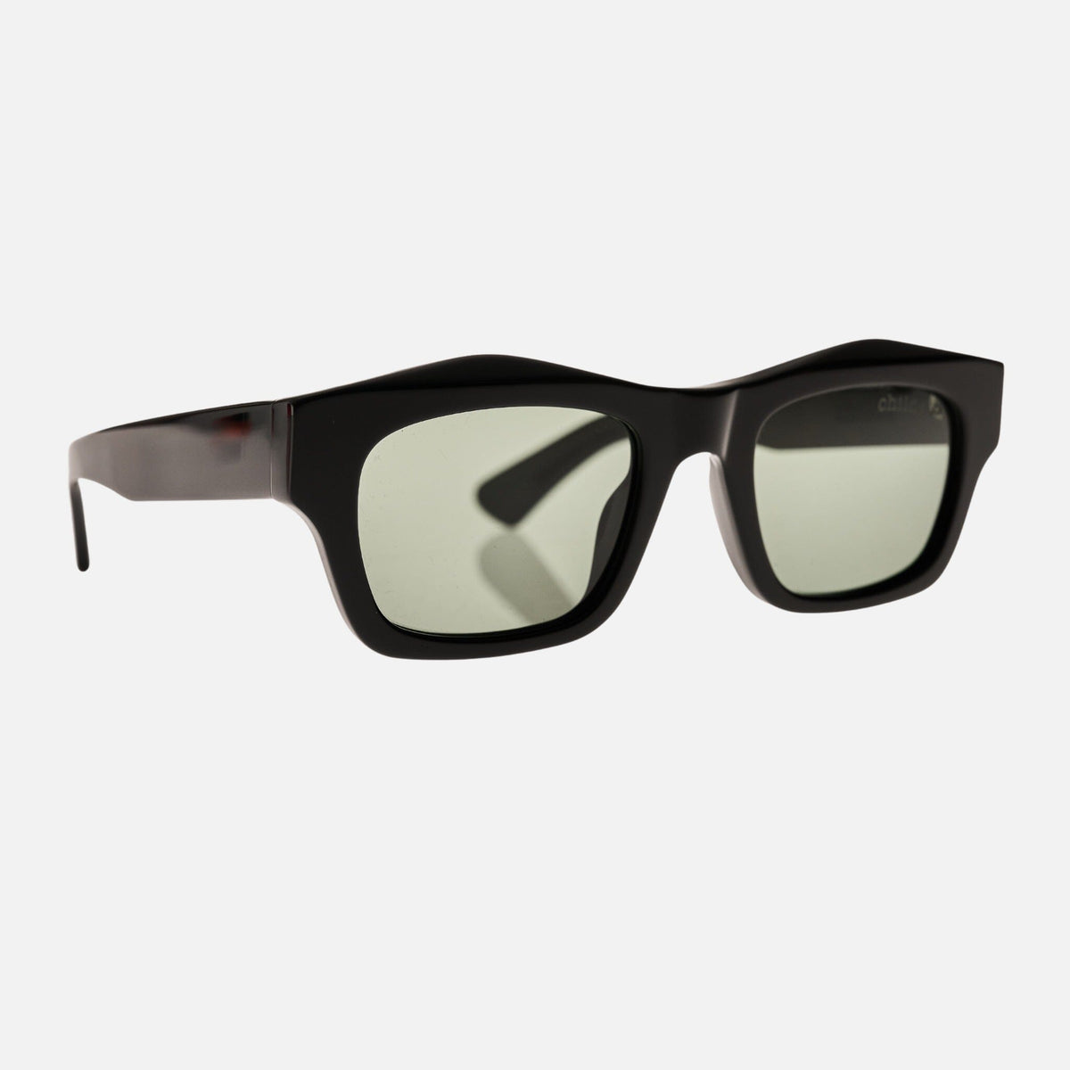 FOLSOM Bio-Acetate Gloss Black | Green Polarised Lens