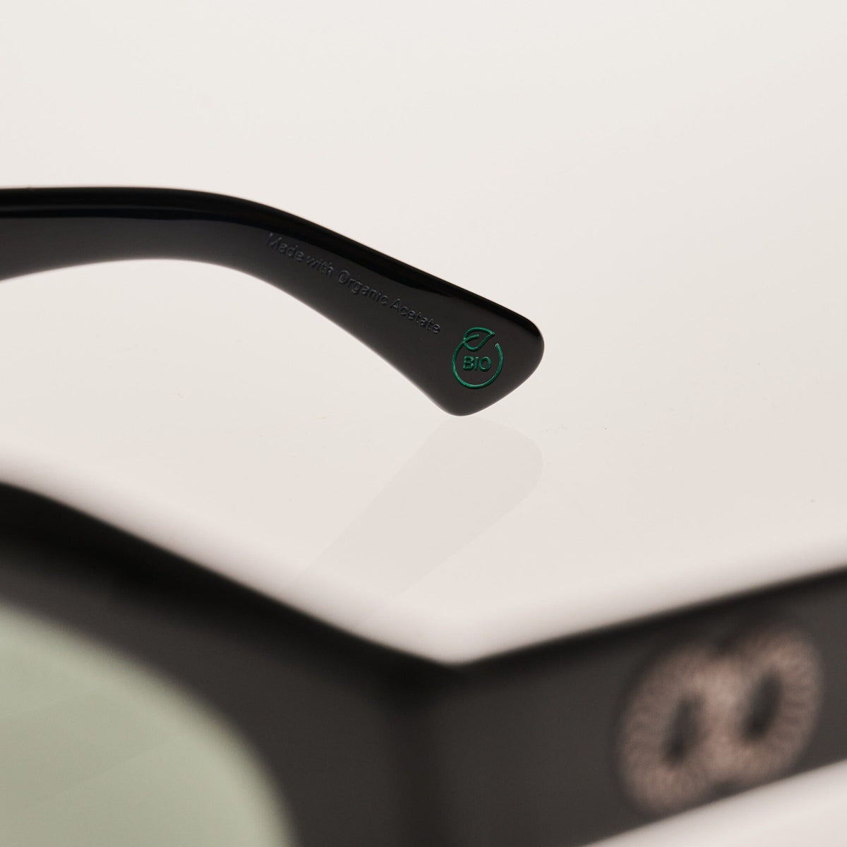 FOLSOM Bio-Acetate Gloss Black | Green Polarised Lens