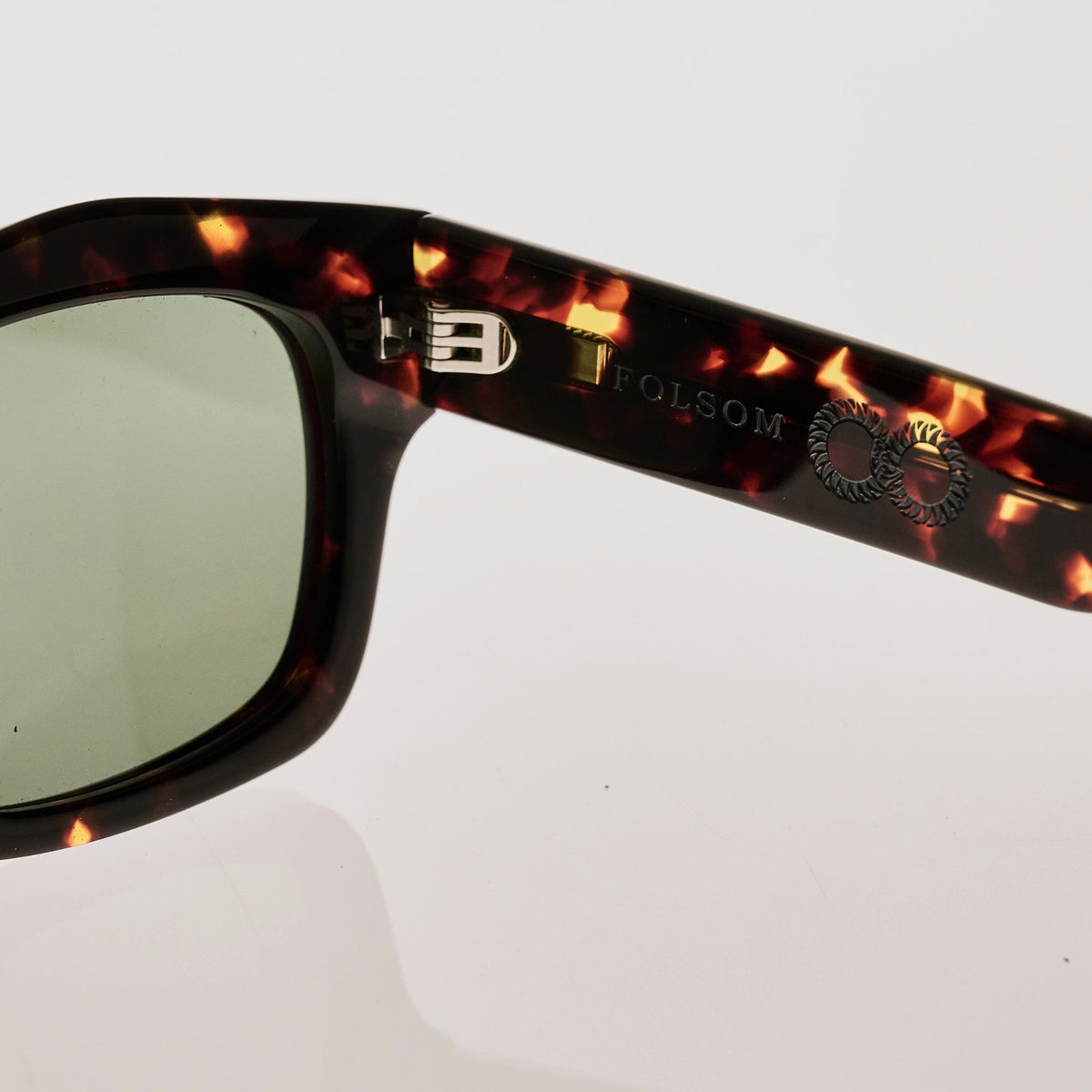 FOLSOM Gloss Havana Tort | Green Polarised Bio Lens