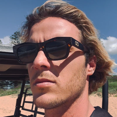 FOLSOM Gloss Havana Tort | Green Polarised Bio Lens