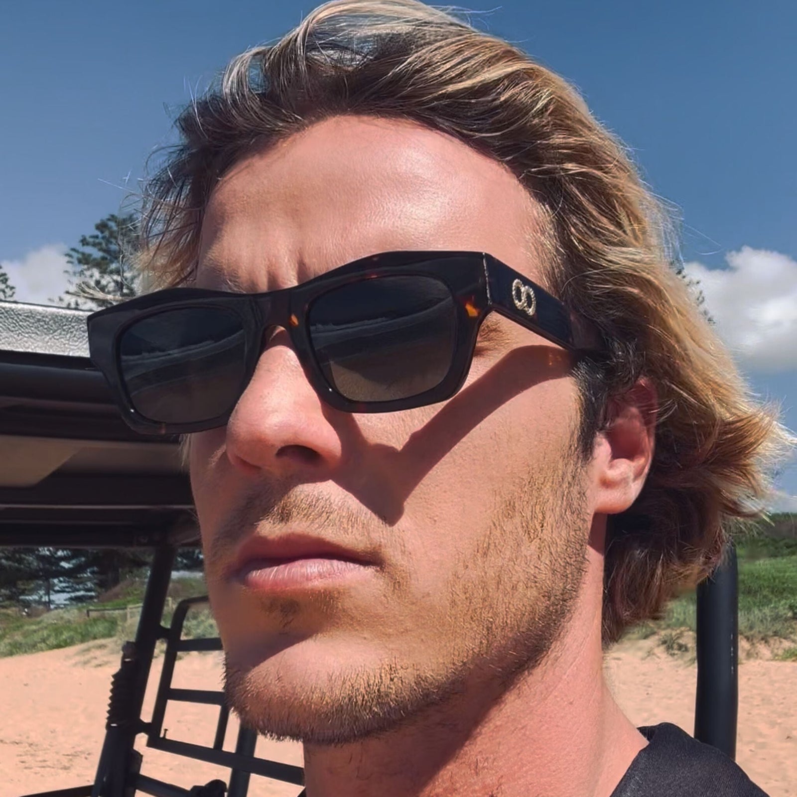 FOLSOM Gloss Havana Tort | Green Polarised Bio Lens