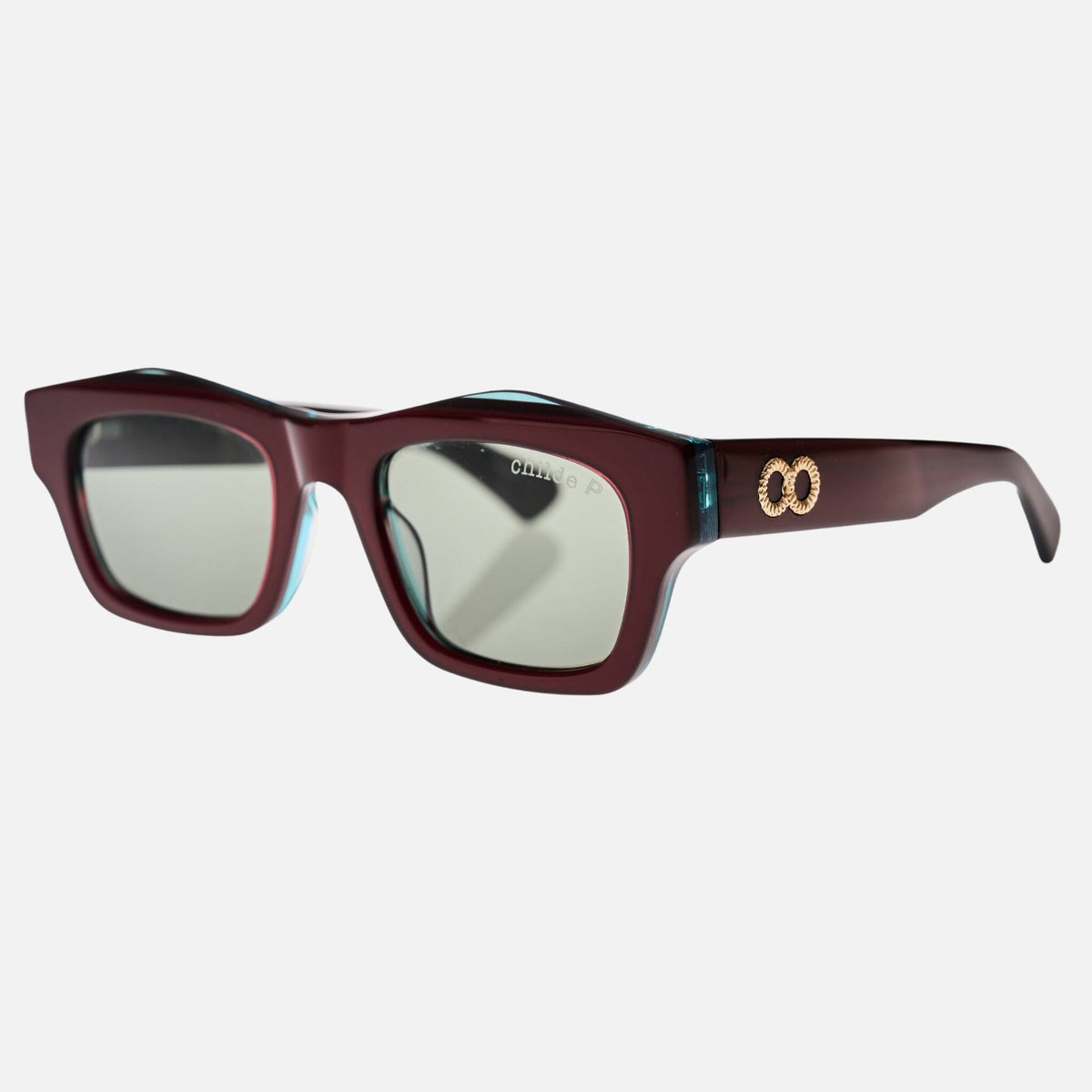 FOLSOM Bio-Acetate Tri Tone Ruby Green | Green Polarised Lens