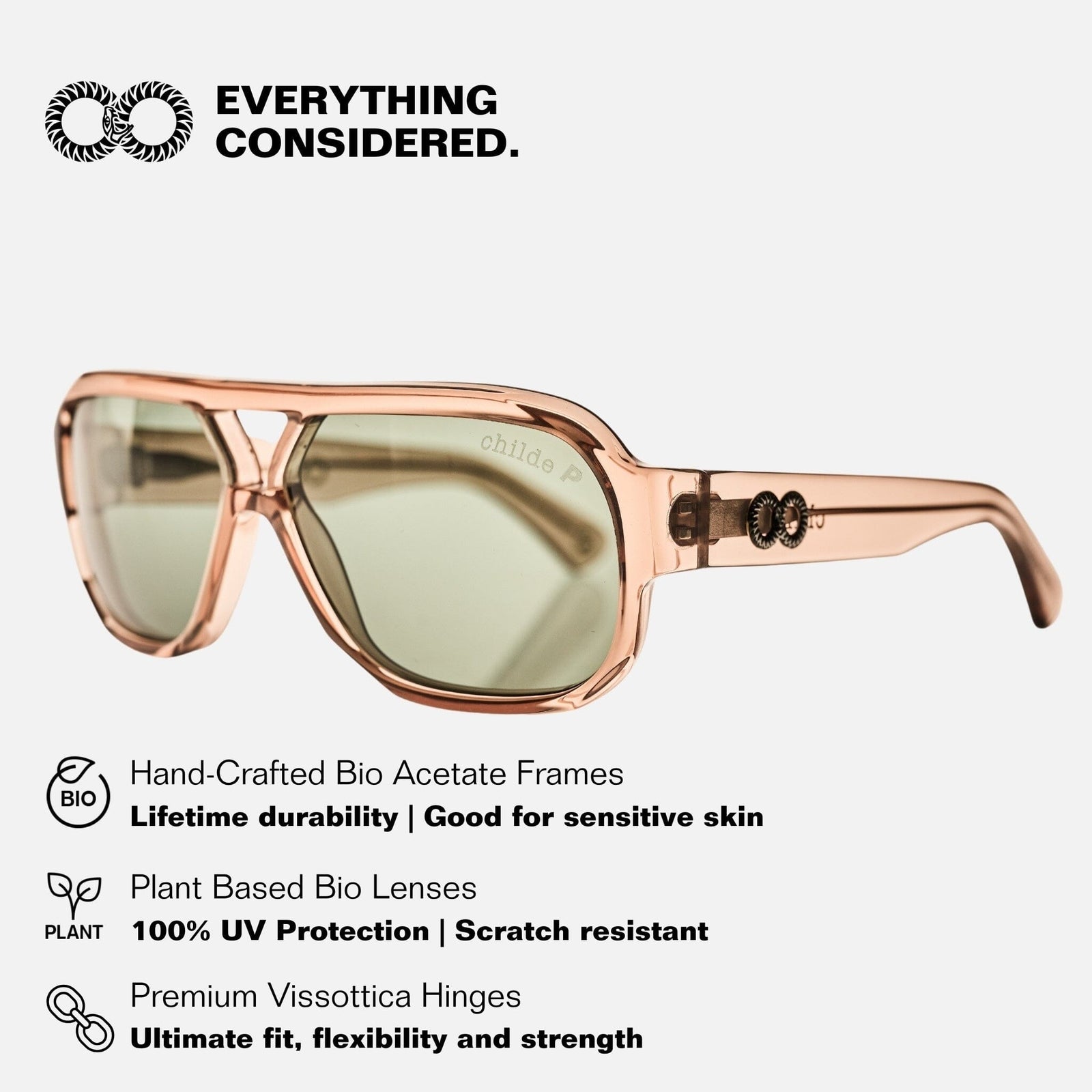 MOOD Trans Cinnamon | Green Polarised Bio Lens