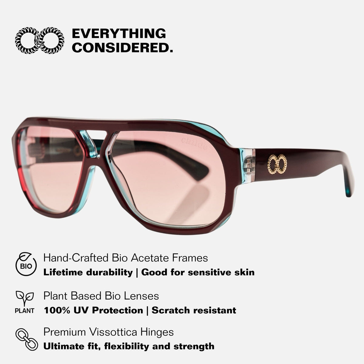 MOOD Tri Tone Ruby Green | Rose Gradient Bio Lens