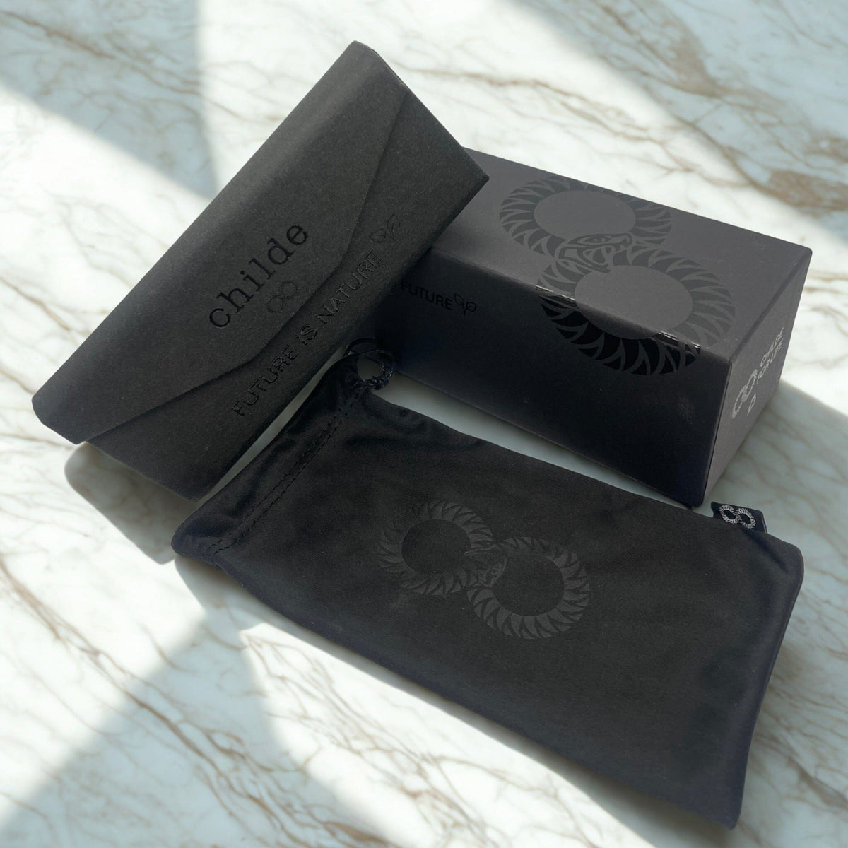 FOLSOM Bio-Acetate Gloss Black | Green Polarised Lens