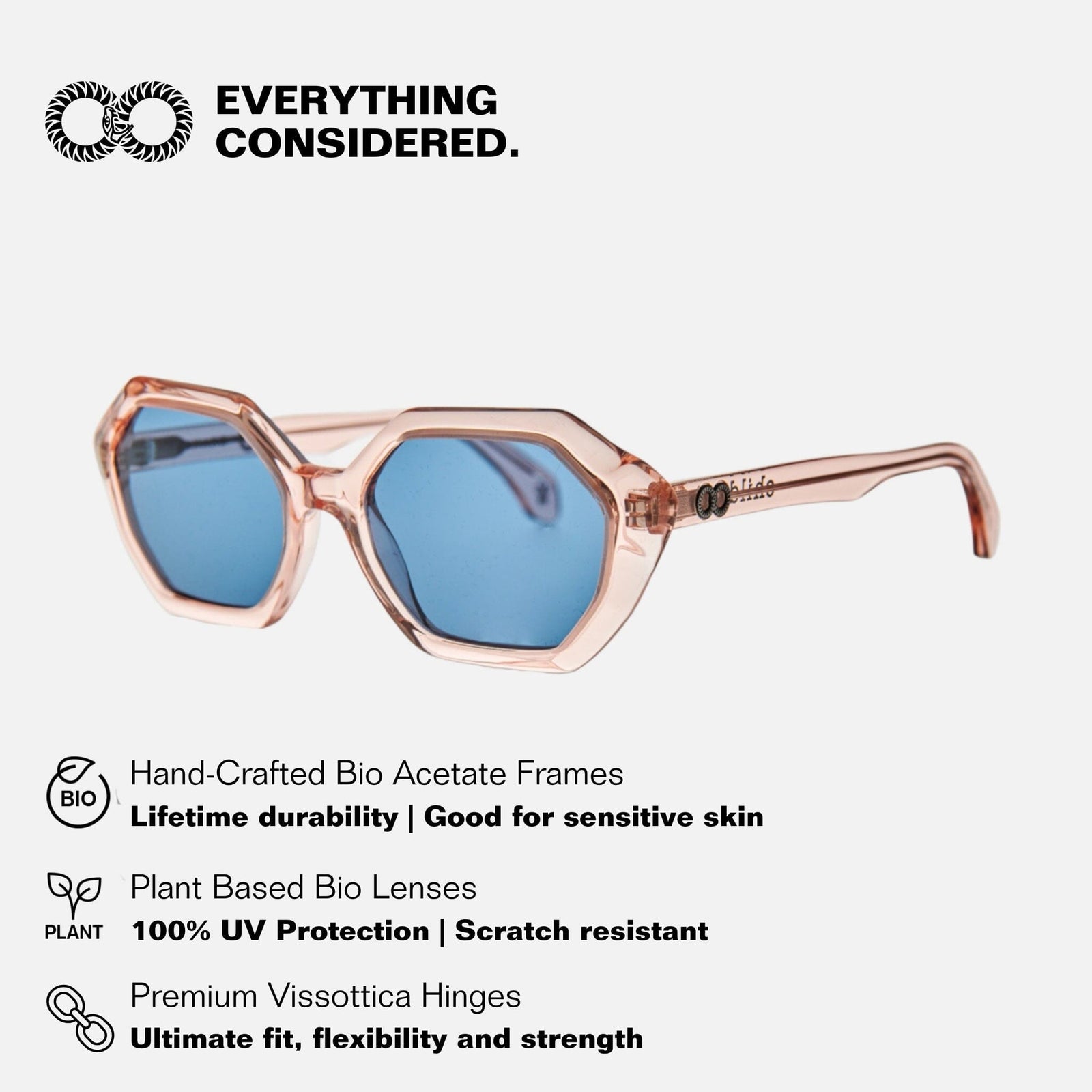 SNARE Bio-Acetate Romantic Pink | Blue Telluric Lens