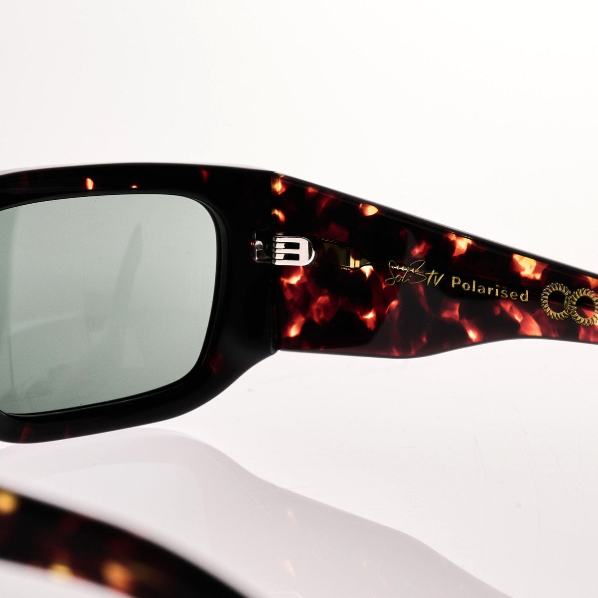 SoliTV Gloss Havana Tort | Green Polarised Bio Lens