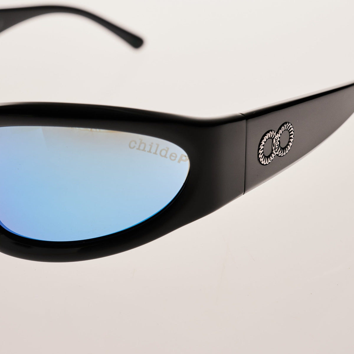 TOMB Gloss Black | Blue Chrome Polarised Bio Lens