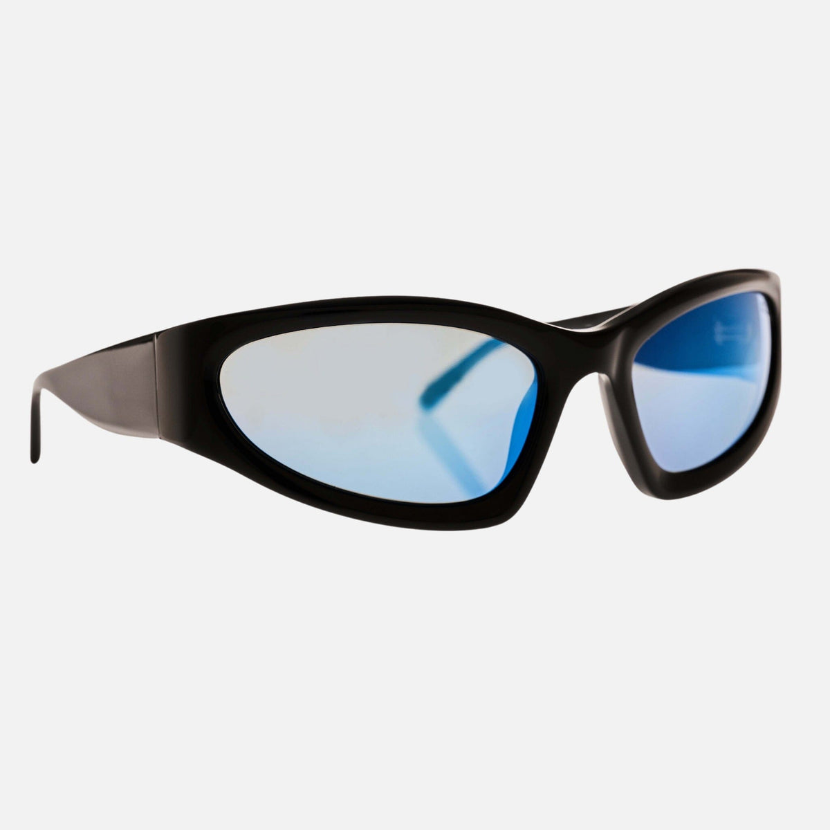 TOMB Gloss Black | Blue Chrome Polarised Bio Lens