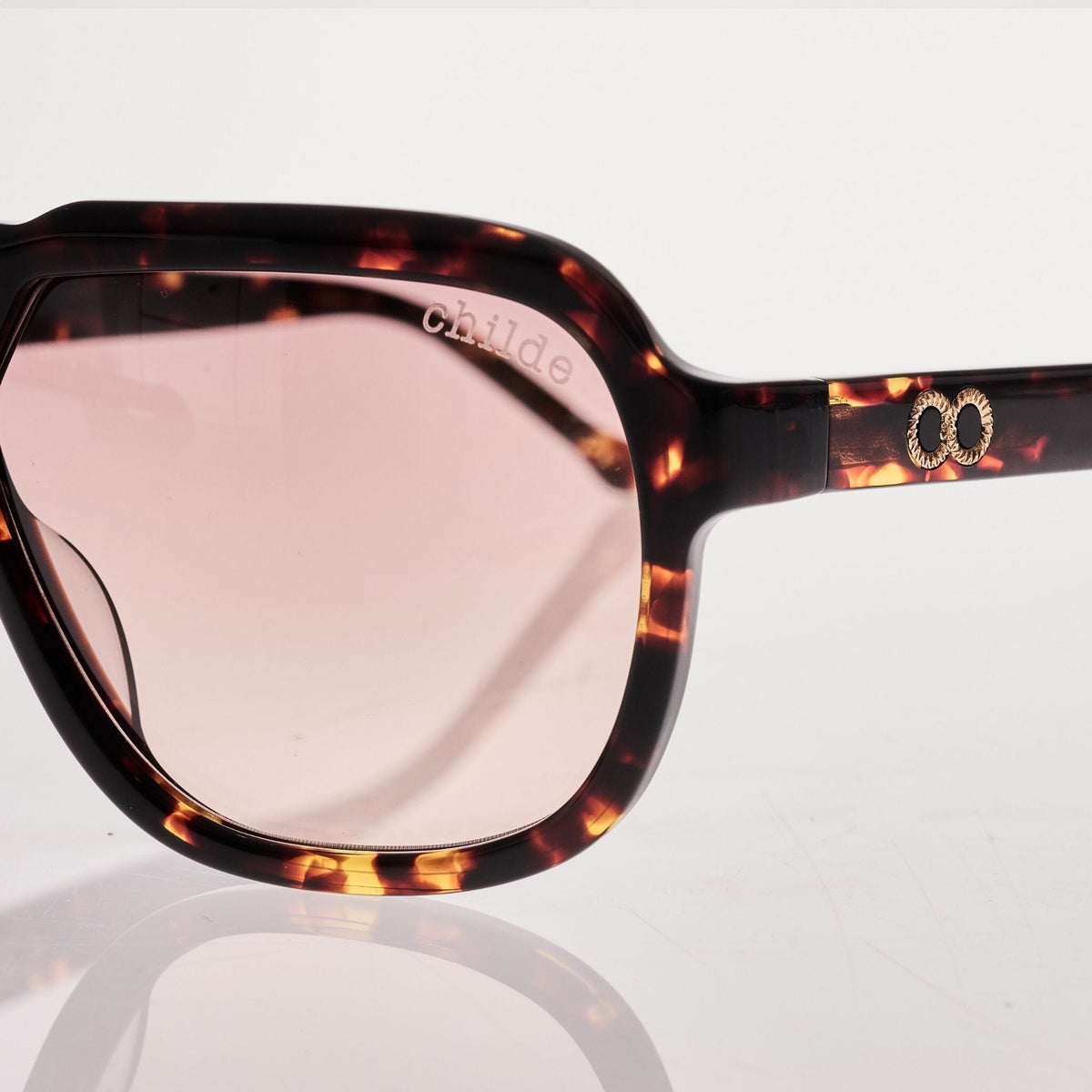 TREBLE.2.0 Gloss Havana Tort | Rose Gradient Bio Lens