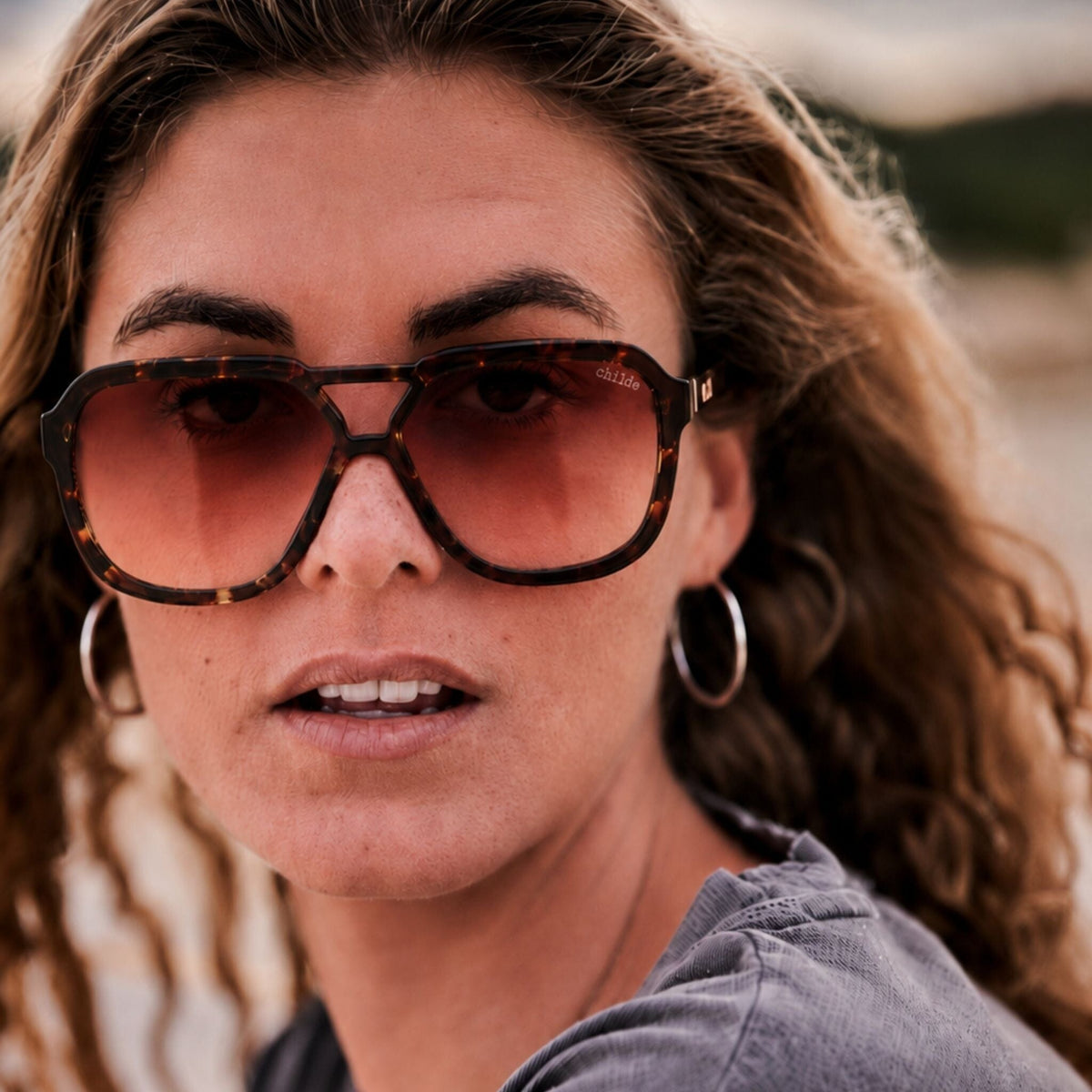 TREBLE.2.0 Gloss Havana Tort | Rose Gradient Bio Lens