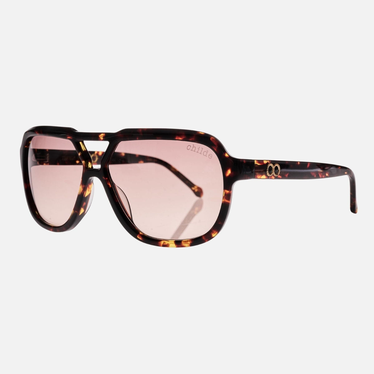 TREBLE.2.0 Gloss Havana Tort | Rose Gradient Bio Lens