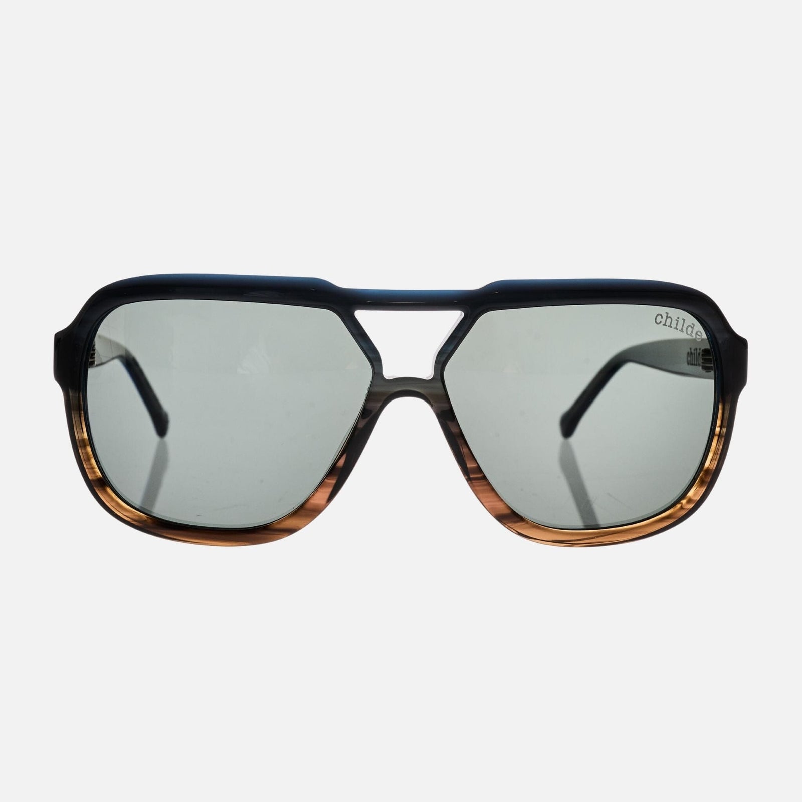 TREBLE.2.0 Blue Sunset Gradient | Green Polarised Bio Lens