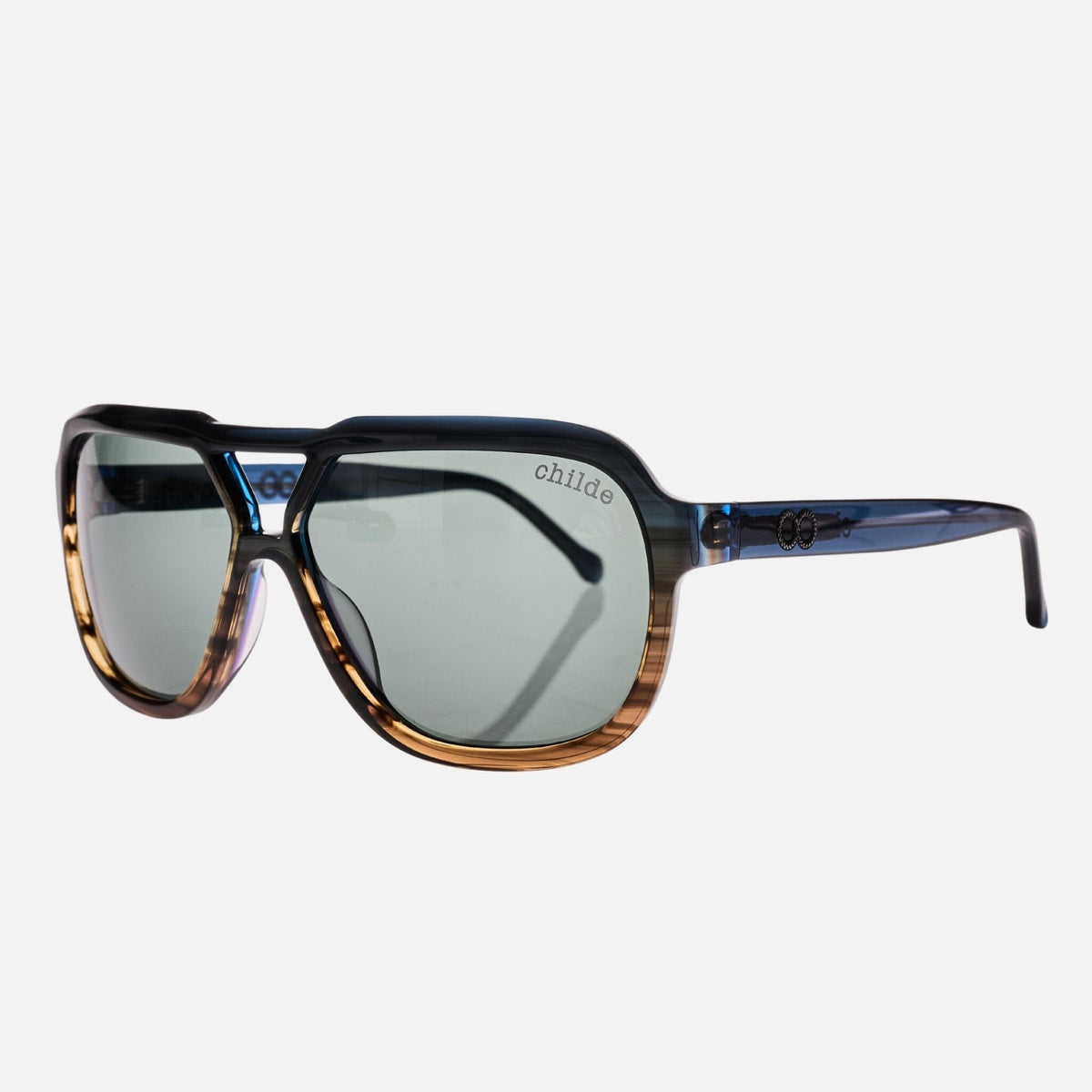 TREBLE.2.0 Blue Sunset Gradient | Green Polarised Bio Lens