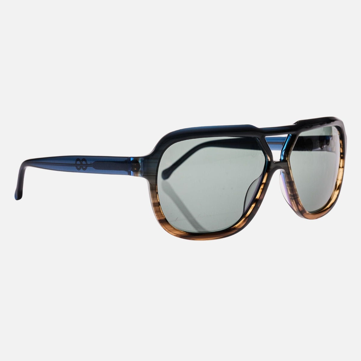 TREBLE.2.0 Blue Sunset Gradient | Green Polarised Bio Lens