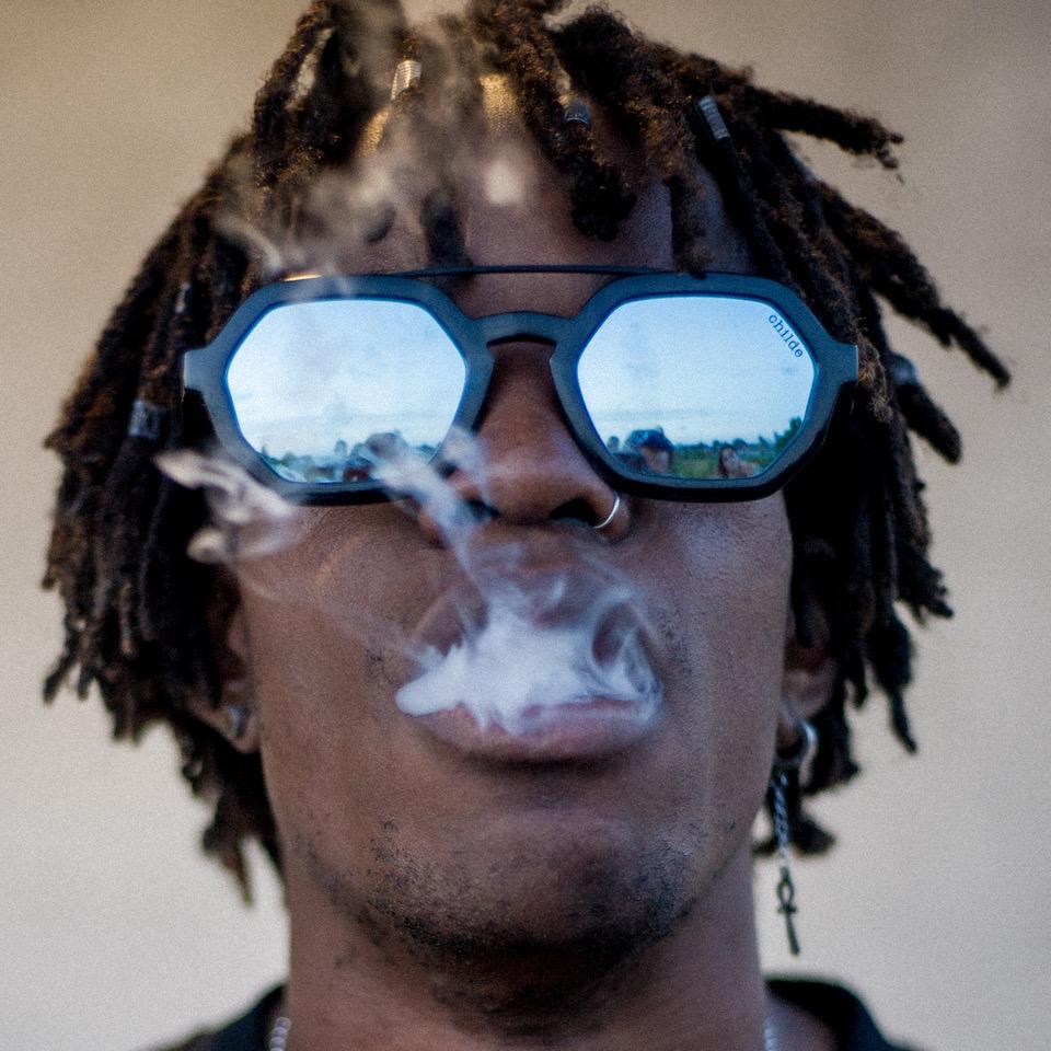 Blue sales mirror lens