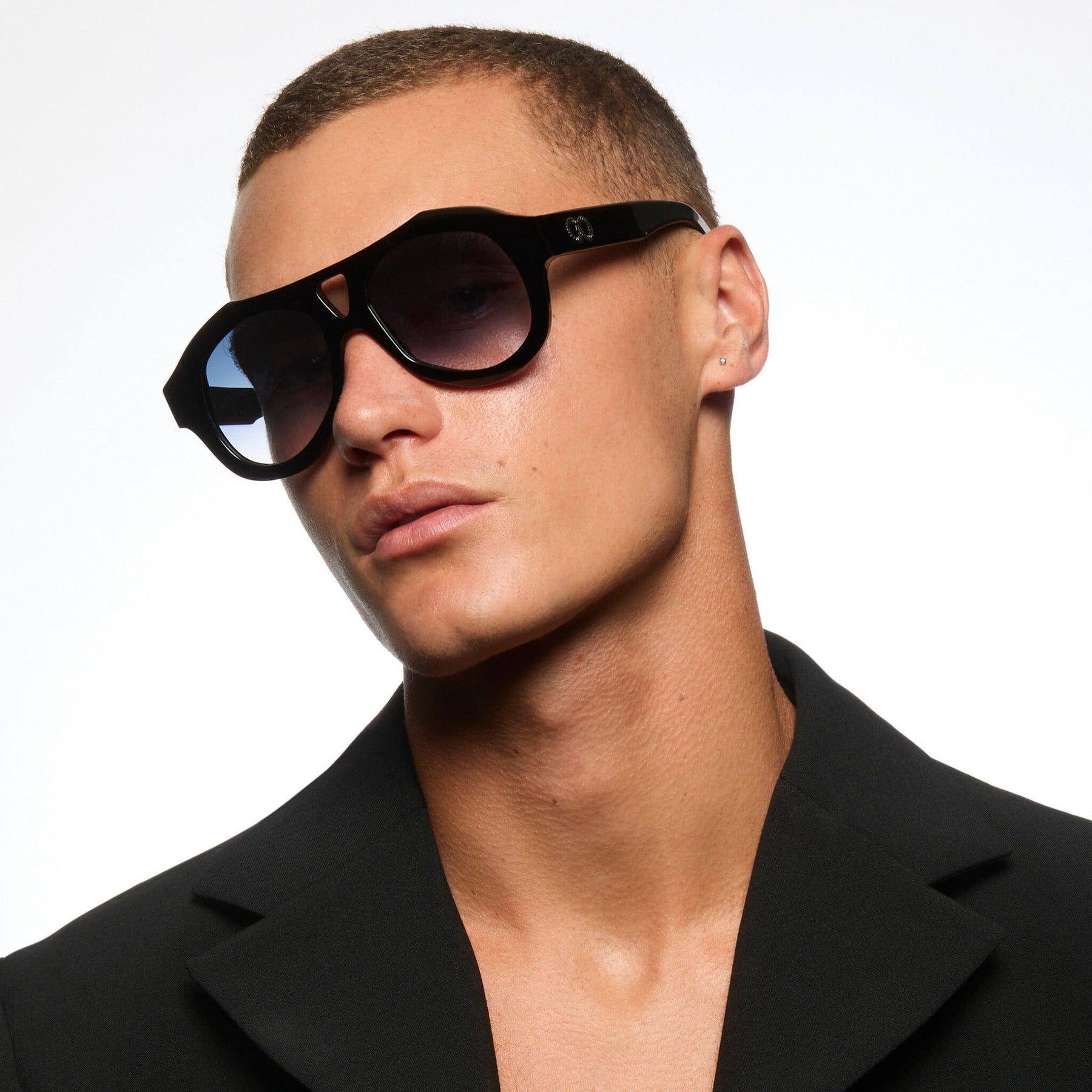 Aviator lines, turned up.