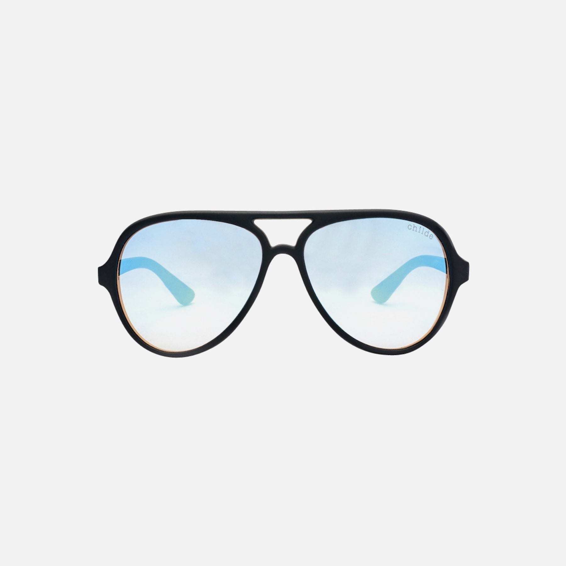 DELETE Matte Black | Double Gradient Rose / Sky Blue Mirror Flash Lens