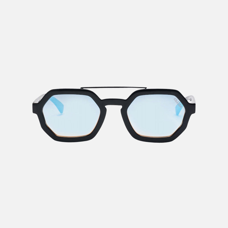 EXIT-B Gloss Black | Rose Gradient / Sky Blue Mirror Lens