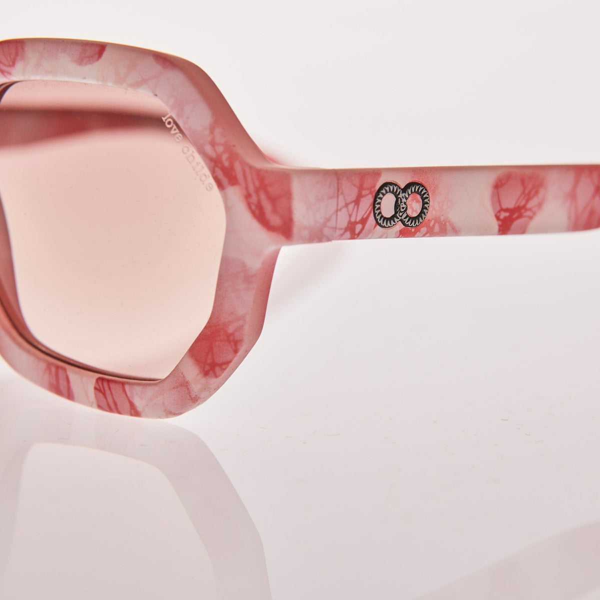 EXIT Love You Red White Marble | Rose Gradient Bio Lens