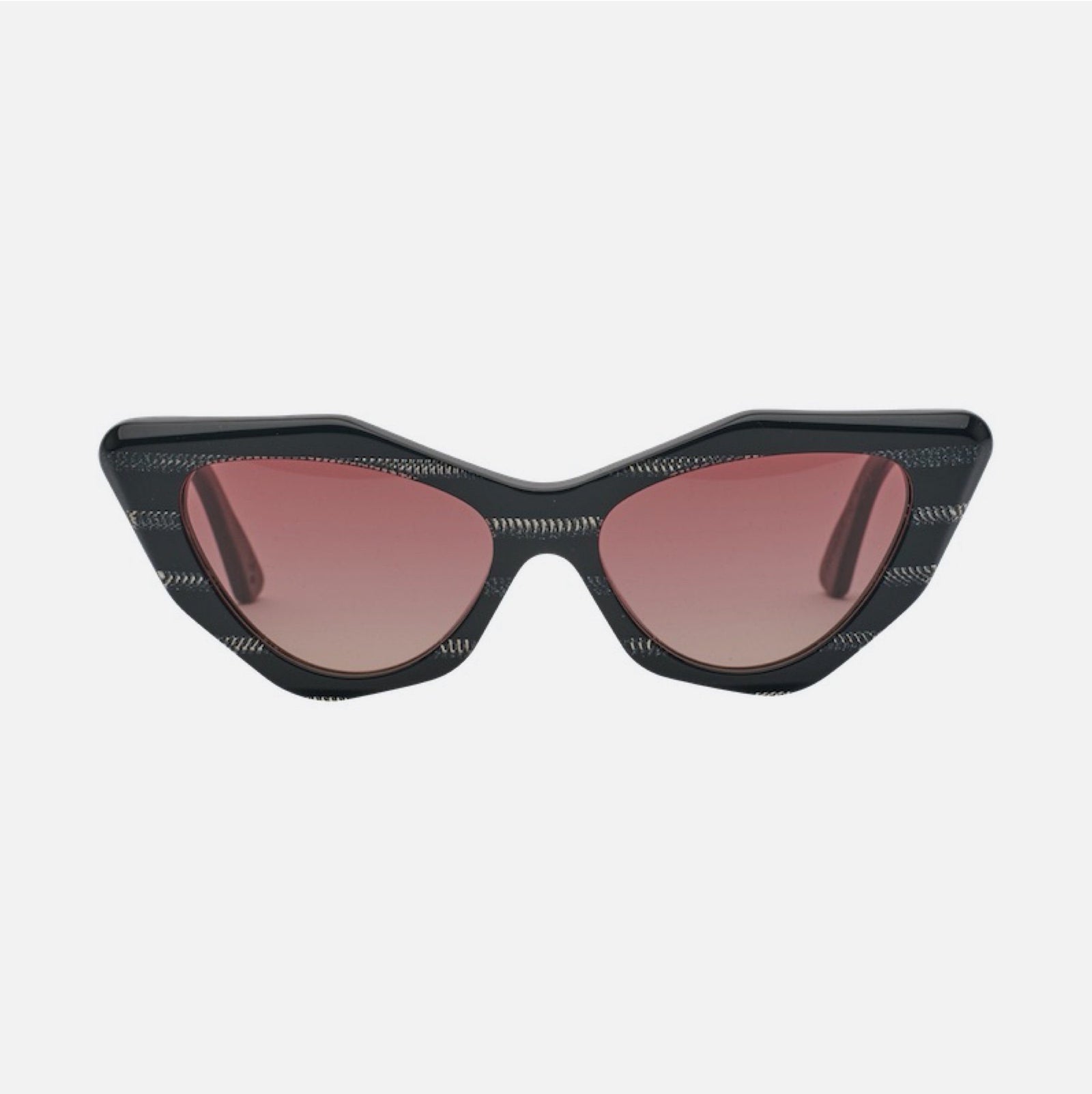 MOOKHI Bio-Acetate Gloss Black Devil | Rose Vital Gradient Lens