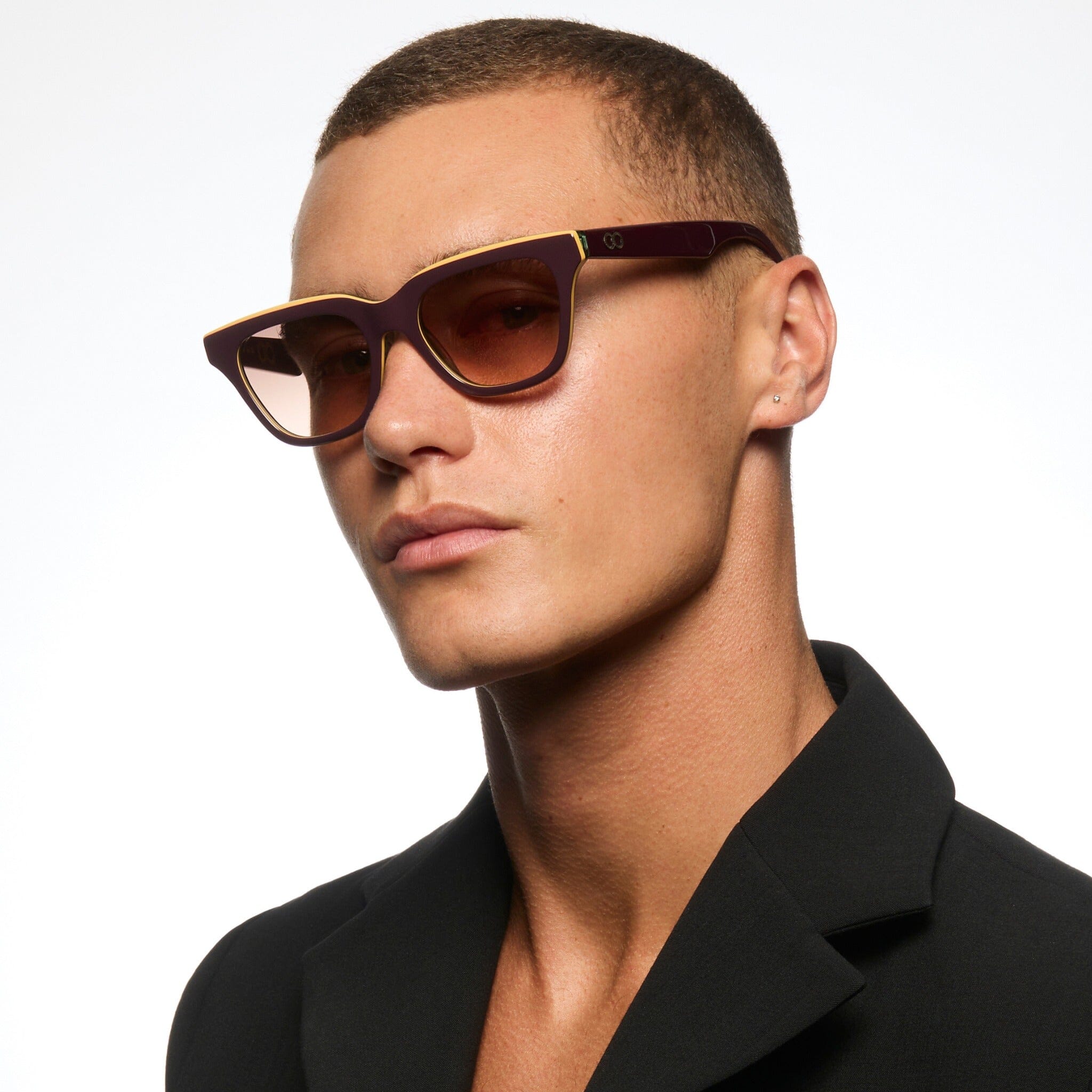 Childe RnB Sunglasses Bio-Acetate Burgundy Trans Green | Rose Bio Lens ...