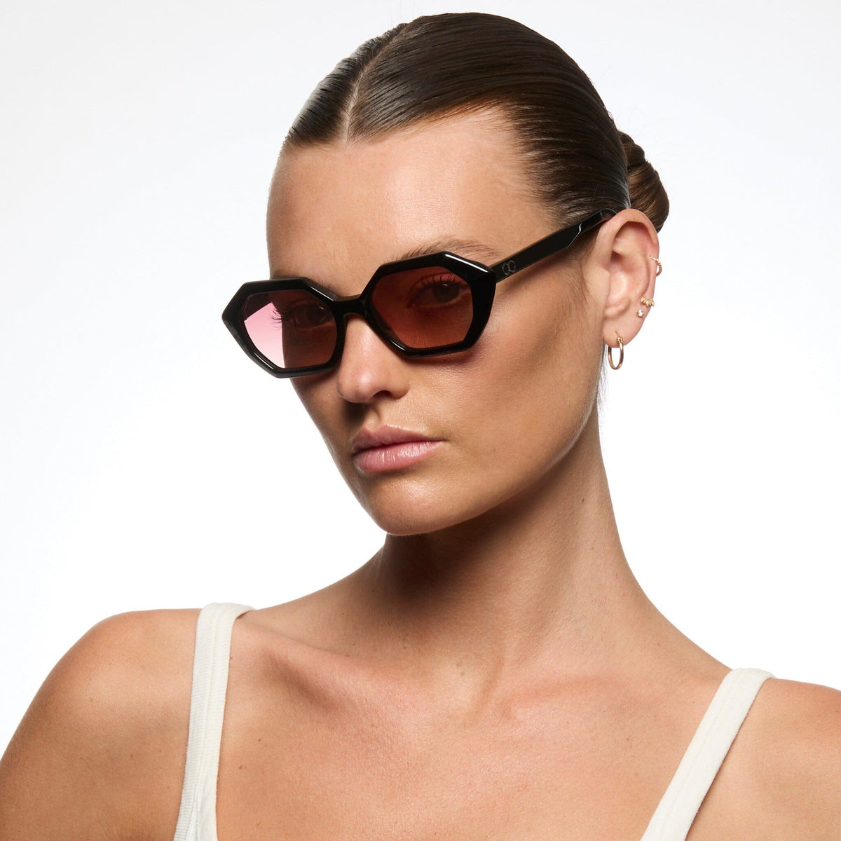 Vintage Transparent Purple Sunglasses Women Big Candy Color Hexagon UV400  Protection Sun Glasses Polygon Decorative Eyewear - AliExpress