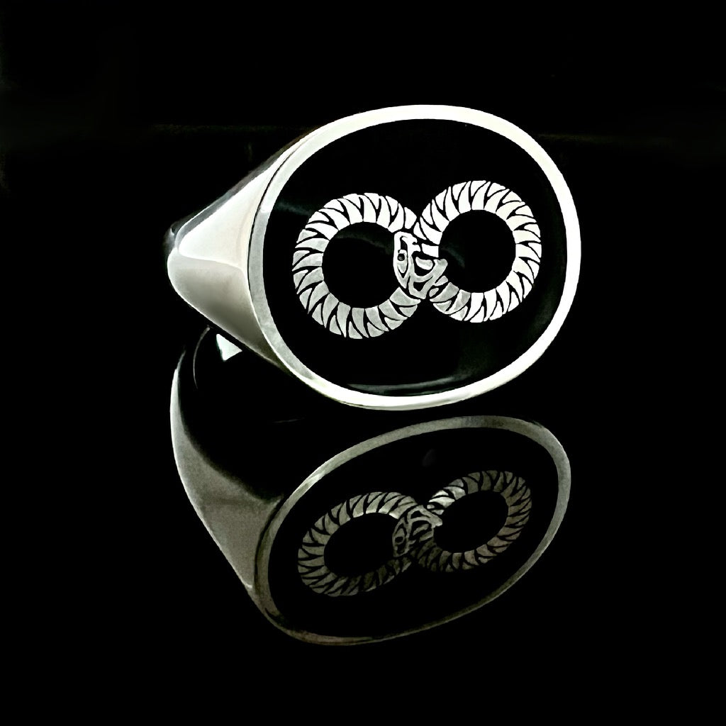 Childe Ouroboros Sterling Silver Ring