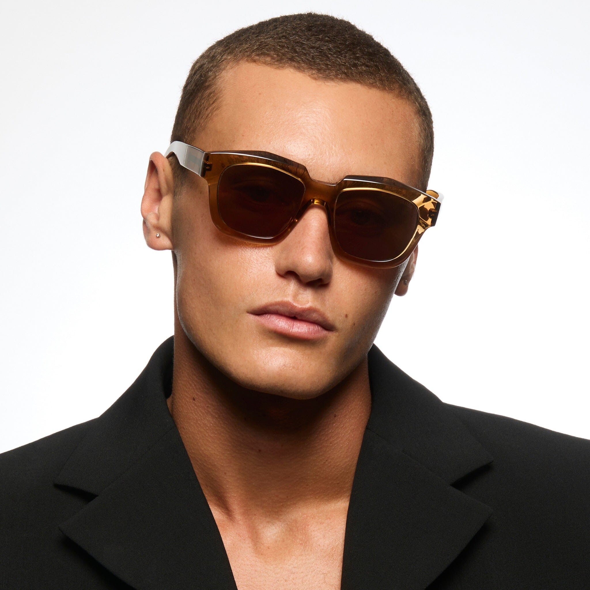 Childe VIVID BioAcetate Translucent Cola Amber Lens Childe Eyewear